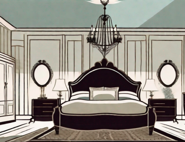 A vintage-style bedroom