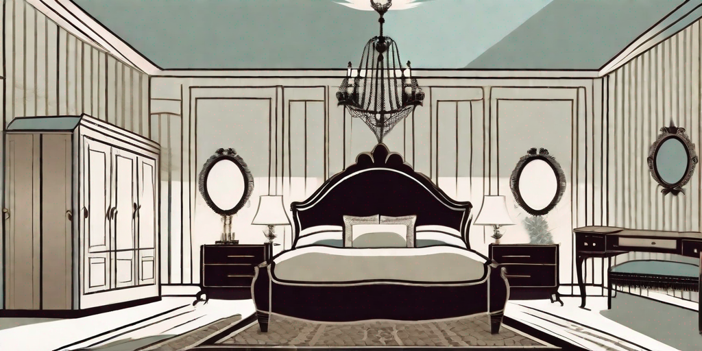 A vintage-style bedroom