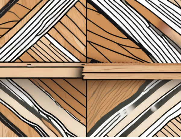 A piece of wood with a patterned wallpaper successfully adhered to it