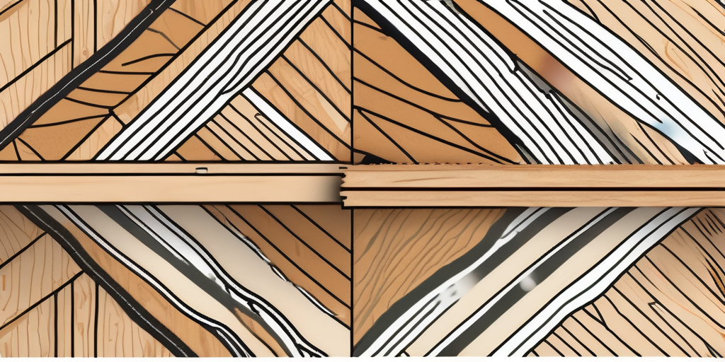 A piece of wood with a patterned wallpaper successfully adhered to it