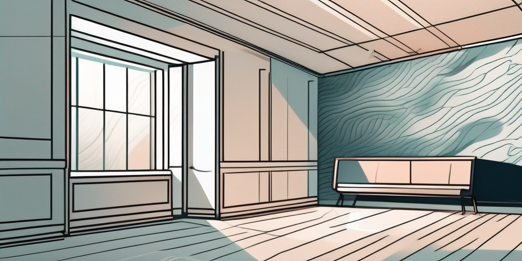 A room showcasing a wall with strikingly deep and dimensional wallpaper