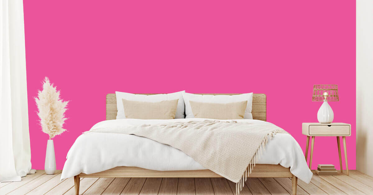 Papel pintado fotográfico rosa sólido