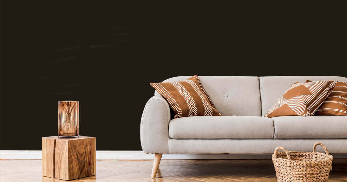 Papel pintado fotográfico negro sólido