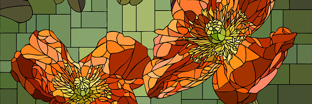 Arte floral abstracto Papel pintado