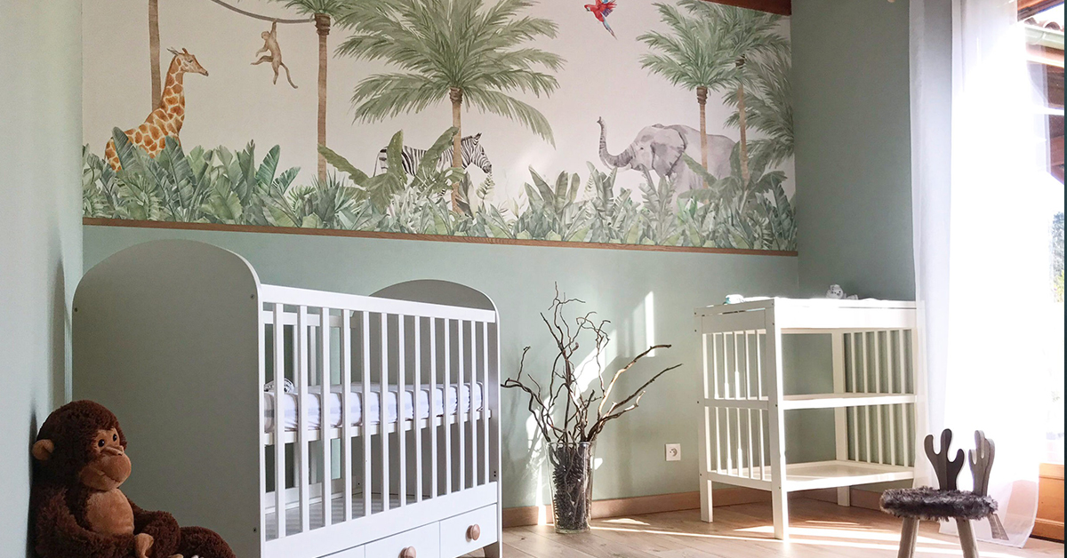 Papel pintado fotográfico para la habitación del bebé