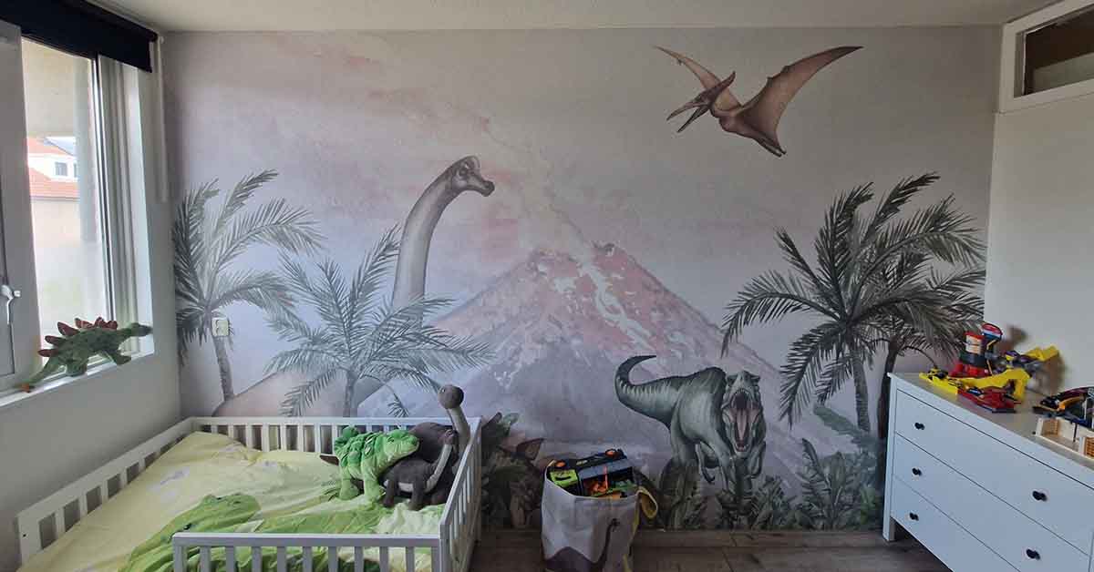 Papel de pintado con dinosaurios