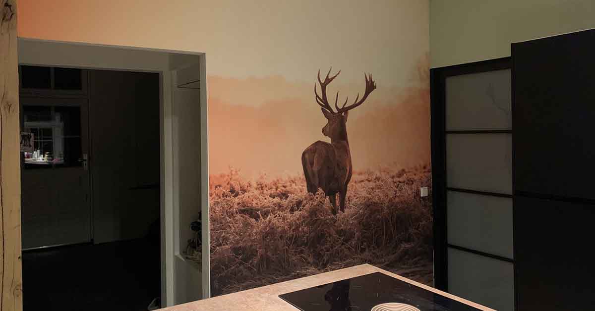 Papel pintado con ciervos