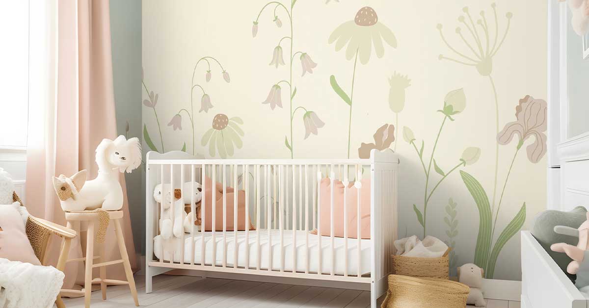 Japandi Interior kids wallpaper