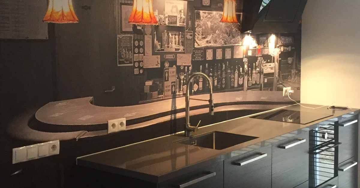 Papel pintado fotográfico para la cocina