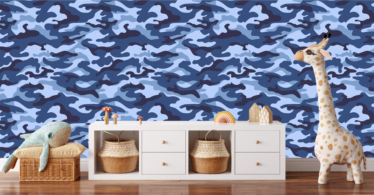 Papel pintado estampado para niños