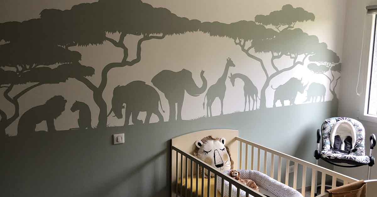 Papel pintado infantil con colores