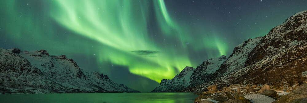 Papel pintado con la aurora boreal Papel pintado con la aurora boreal