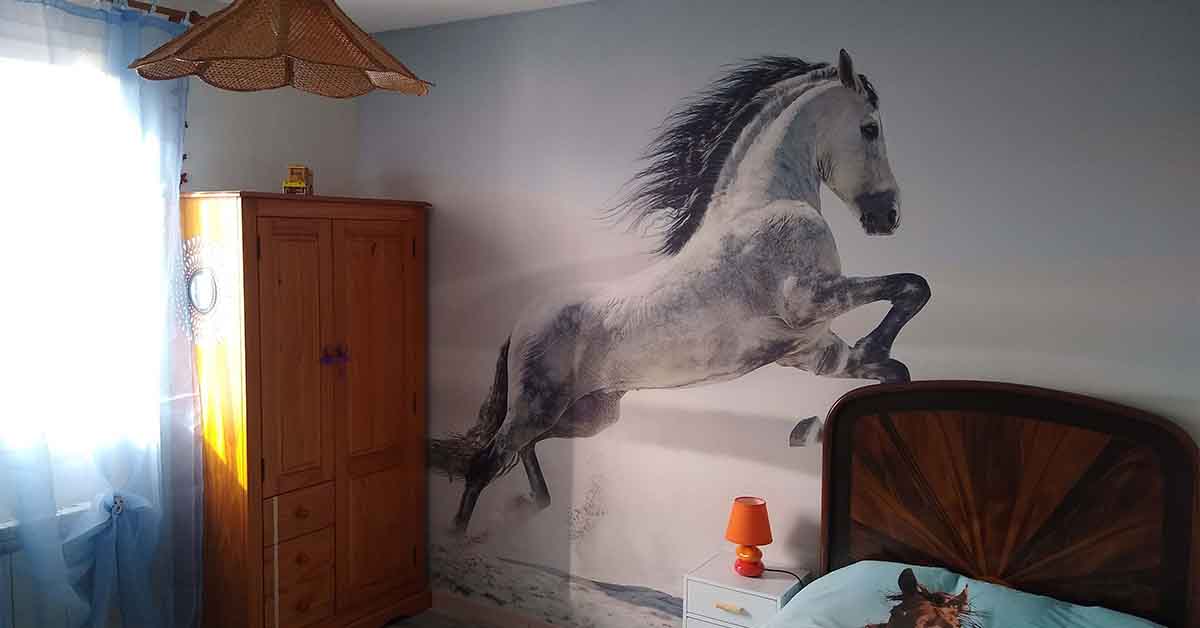 Papel pintado con caballos 