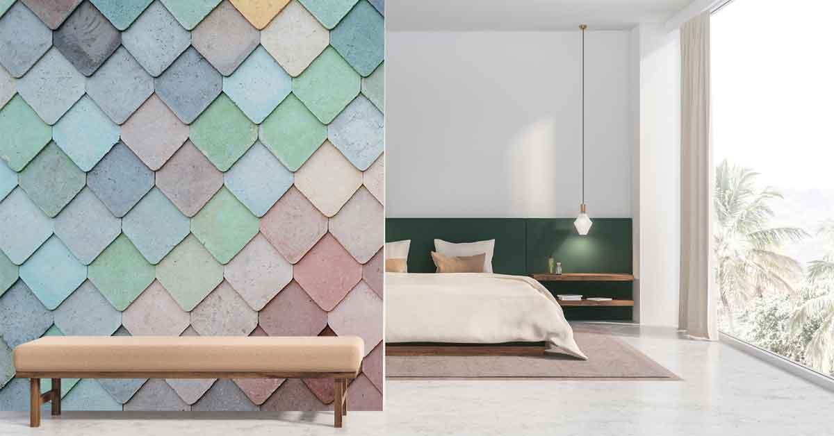Papel pintado de azulejos