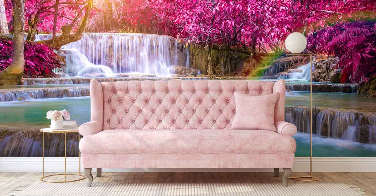 Papel pintado con una cascada