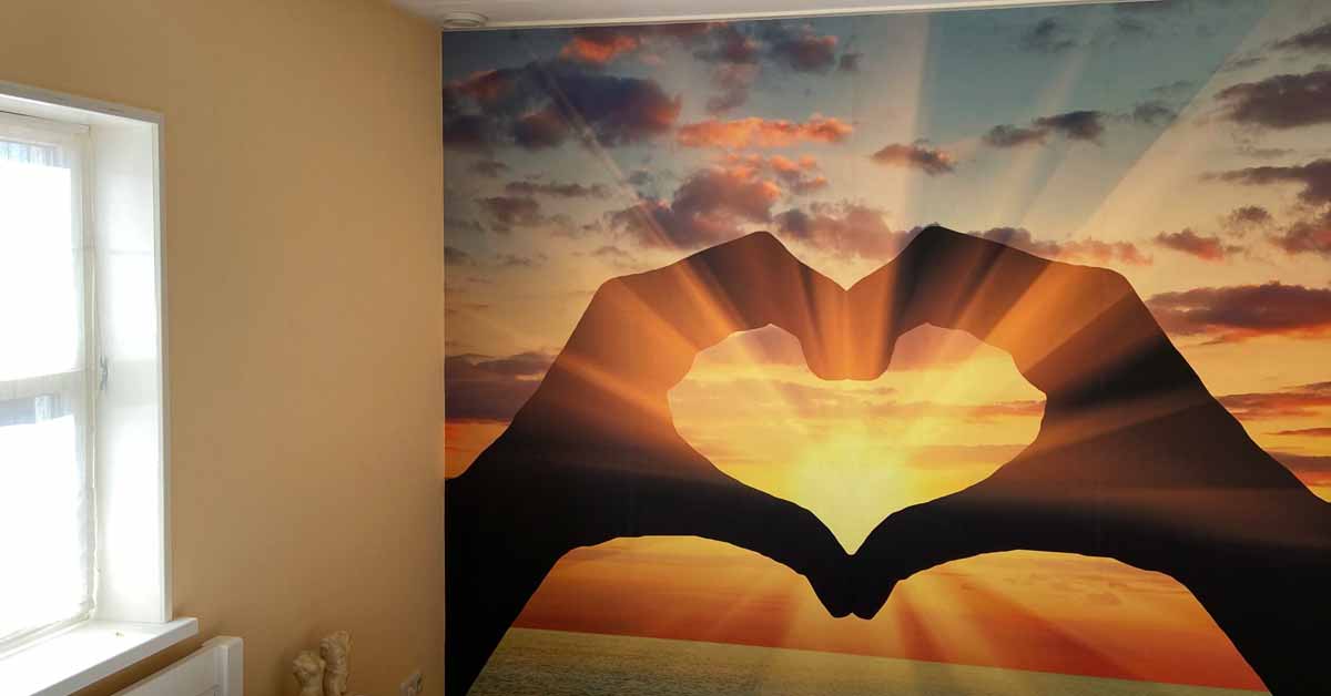 Papel pintado con amaneceres y atardeceres