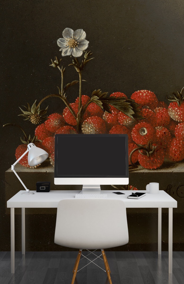 Rijksmuseum - Papel pintado con Naturaleza muerta con fresas silvestres - Cocina 10