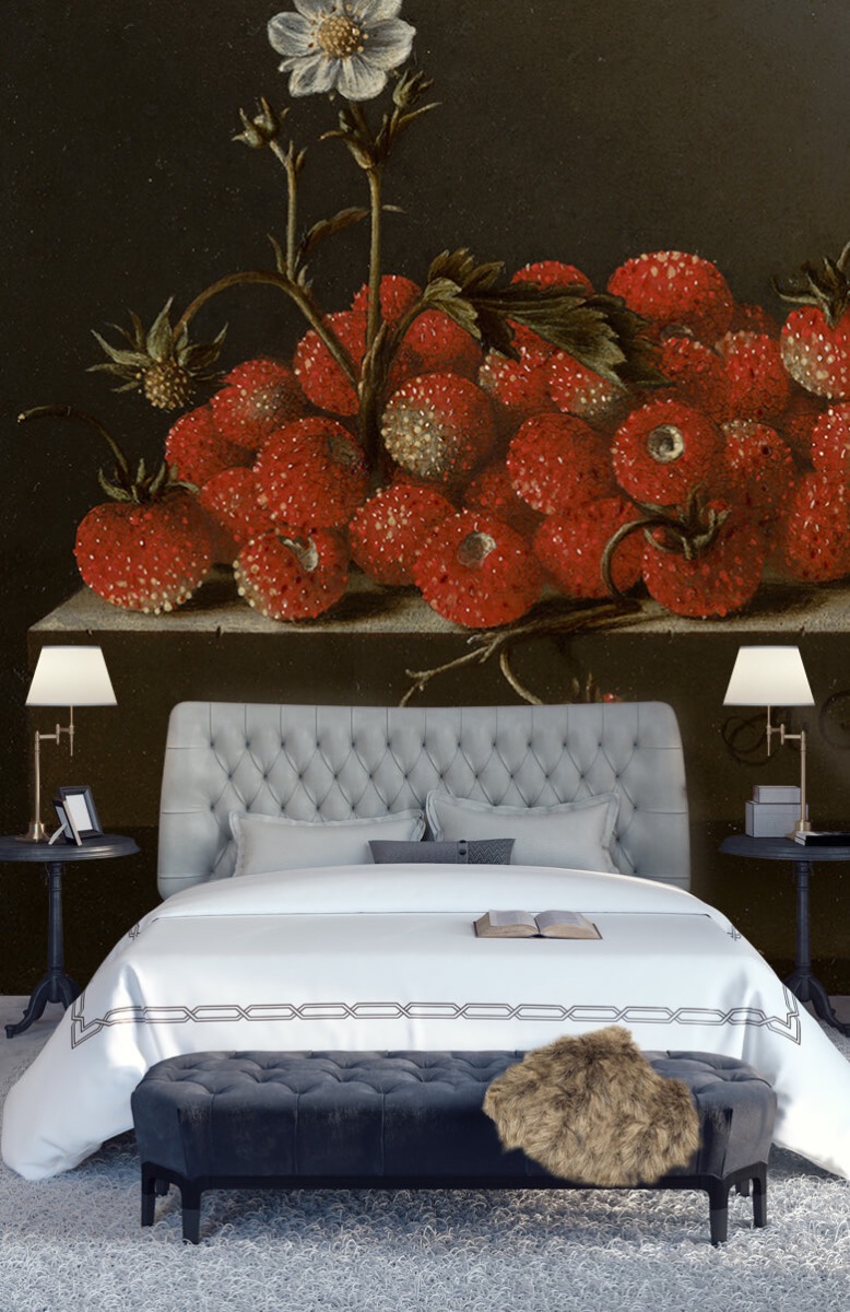 Rijksmuseum - Papel pintado con Naturaleza muerta con fresas silvestres - Cocina 14