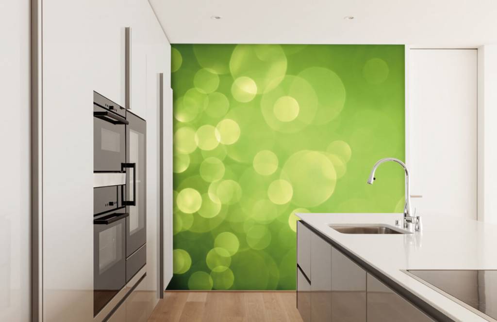 Abstracto - Papel pintado con Círculos verdes abstractos - Recepción 4