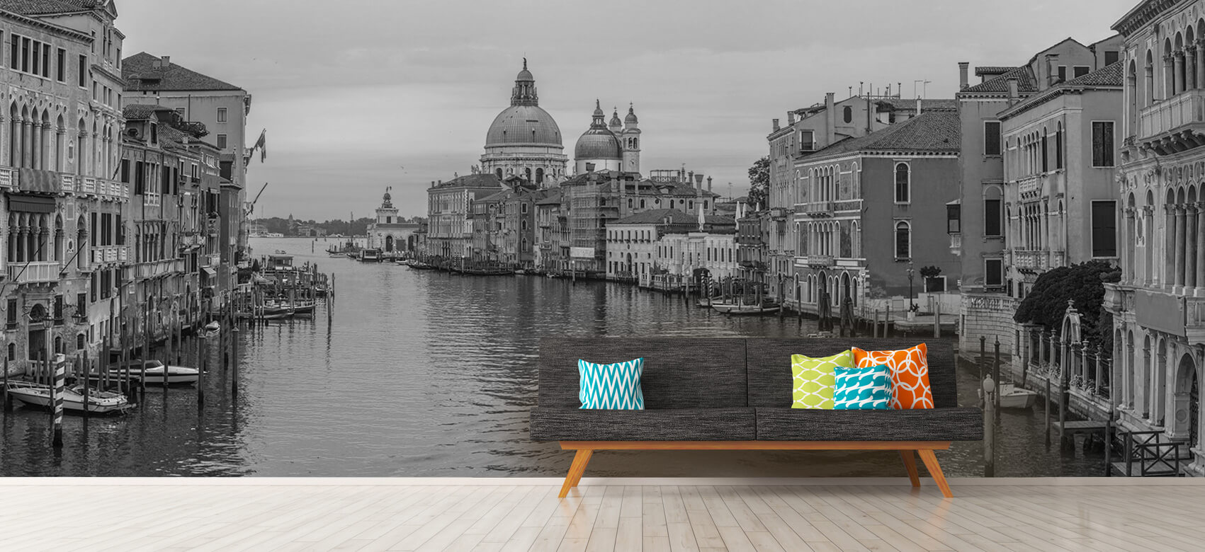 Ciudades - Papel pintado con Canal en Venecia - Salón 13