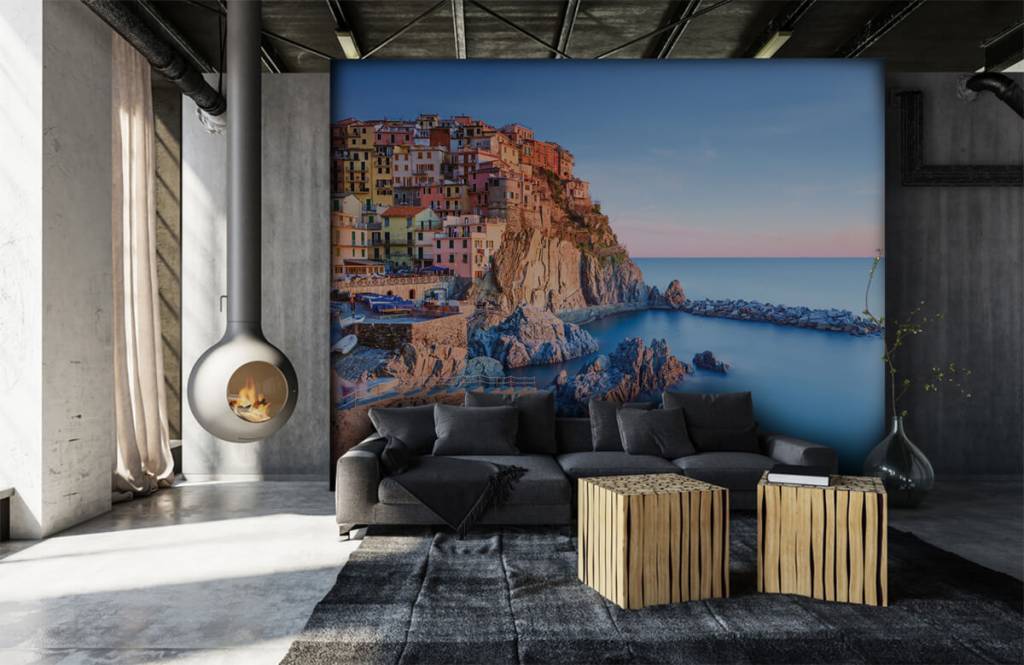 Ciudades - Papel pintado con Aldea sobre una roca en Italia - Habitación 6