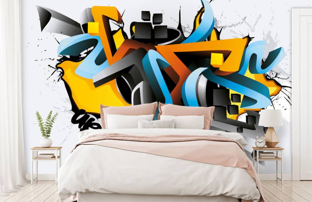 Graffiti - Papel pintado con Grafiti 3D - Habitación de niño 2