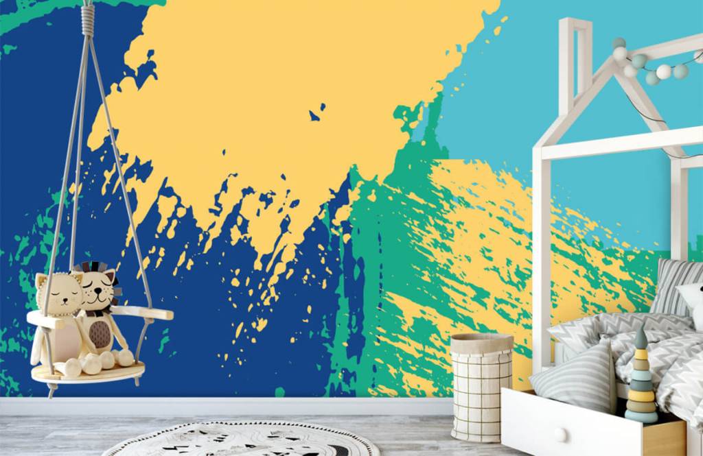 Abstracto - Papel pintado con Planos abstractos en color - Sala de ocio 3