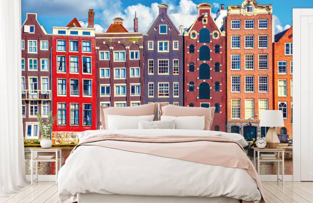 Ciudades - Papel pintado con Casas de Ámsterdam - Habitación 2