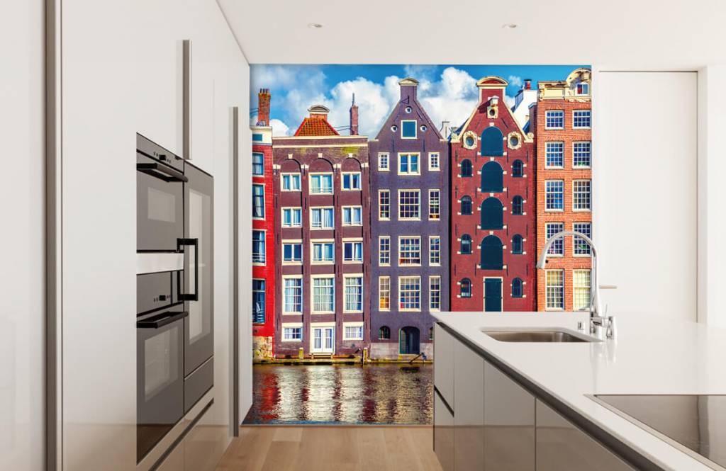 Ciudades - Papel pintado con Casas de Ámsterdam - Habitación 4