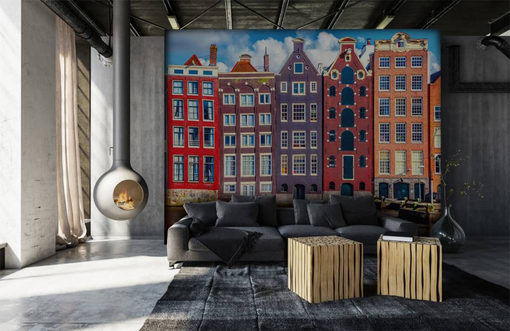 Ciudades - Papel pintado con Casas de Ámsterdam - Habitación 7