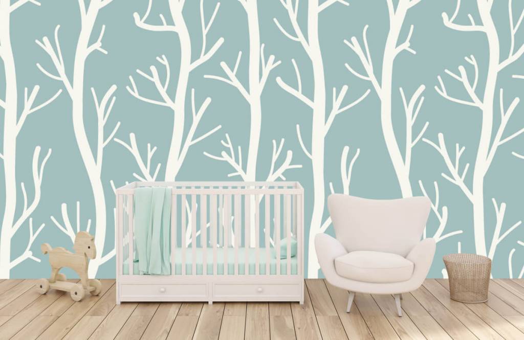 Otros - Papel pintado con Árboles con sus ramas - Habitación del bebé 5