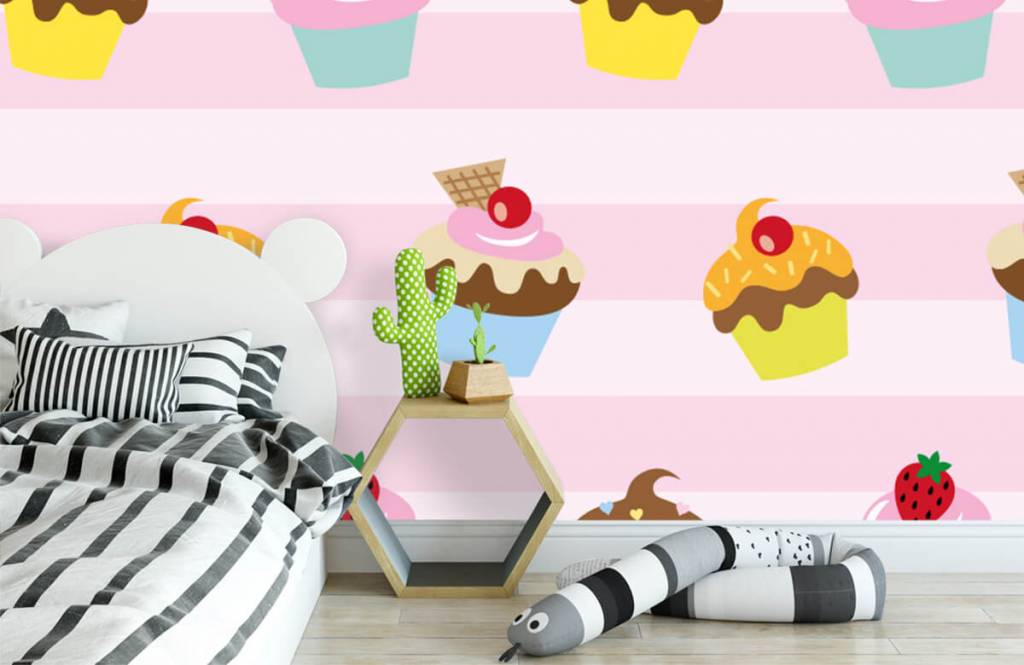 Otros - Papel pintado con Cupcakes - Habitación de los niños 1