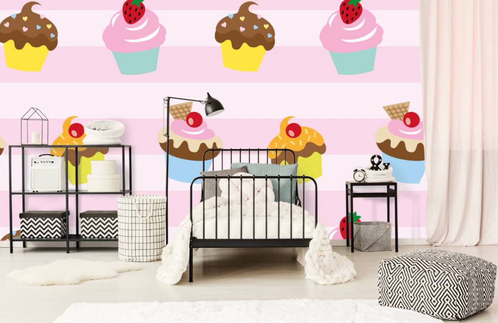 Otros - Papel pintado con Cupcakes - Habitación de los niños 2
