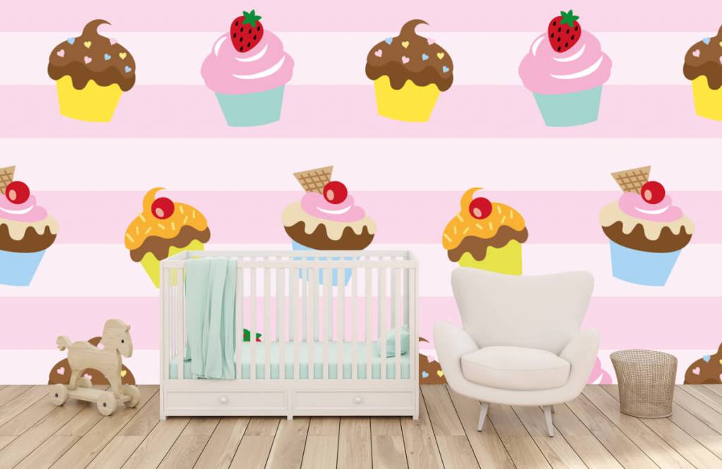 Otros - Papel pintado con Cupcakes - Habitación de los niños 5