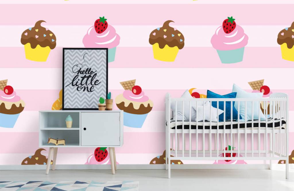 Otros - Papel pintado con Cupcakes - Habitación de los niños 6