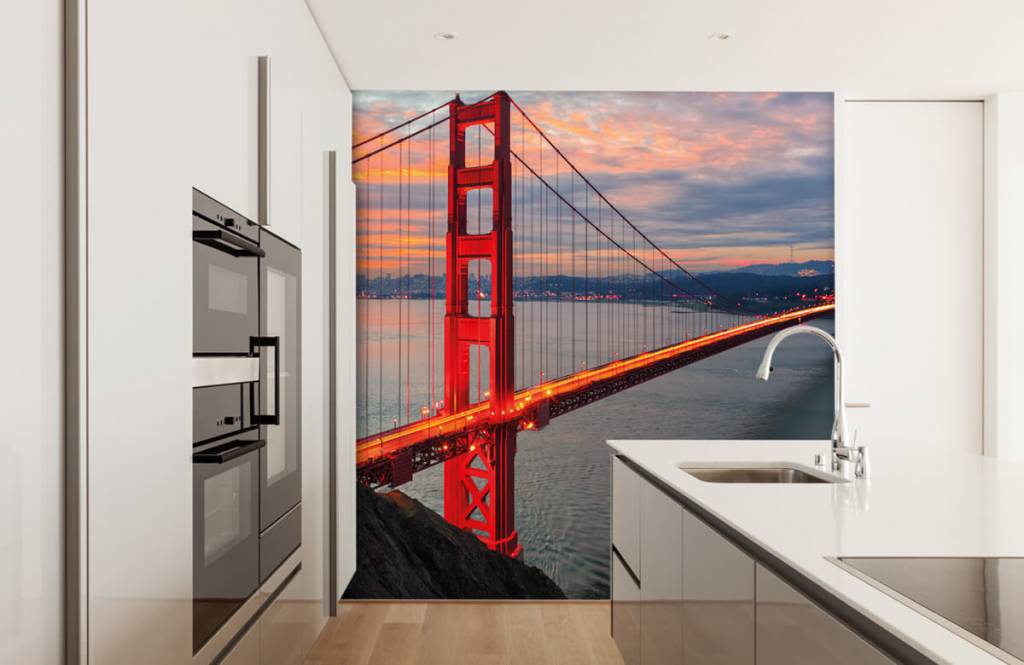 Ciudades - Papel pintado con Puente Golden Gate - Habitación 4