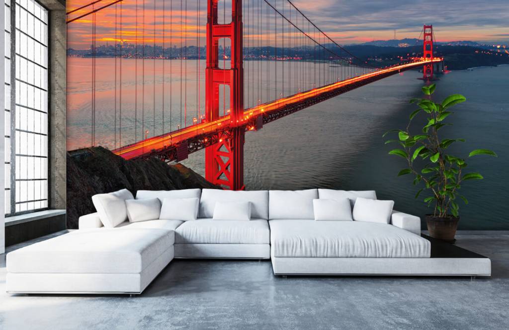 Ciudades - Papel pintado con Puente Golden Gate - Habitación 6