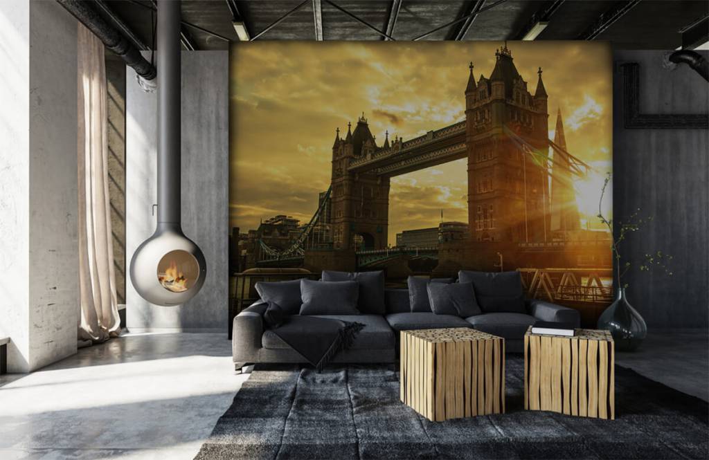Ciudades - Papel pintado con Tower Bridge de Londres - Habitación 1