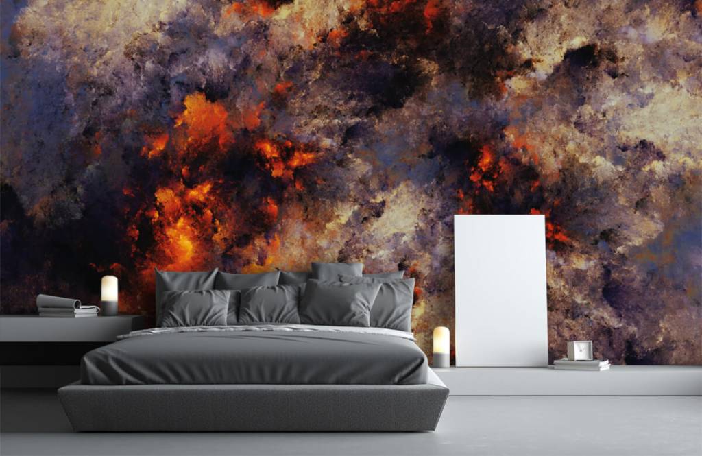 Abstracto - Papel pintado con Nubes de humo abstractas y oscuras - Almacén 3