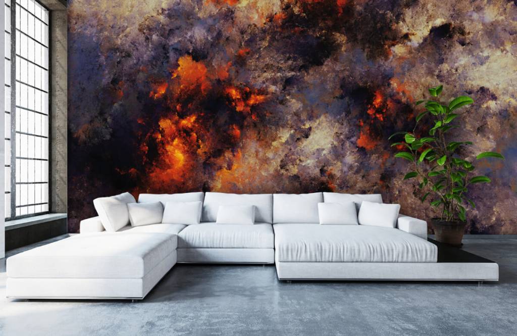Abstracto - Papel pintado con Nubes de humo abstractas y oscuras - Almacén 5