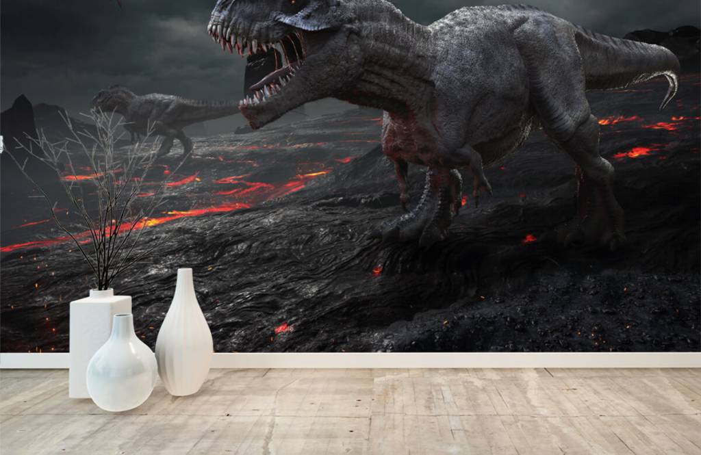 Dinosaurios - Papel pintado con Dino 3D - Habitación de niño 5
