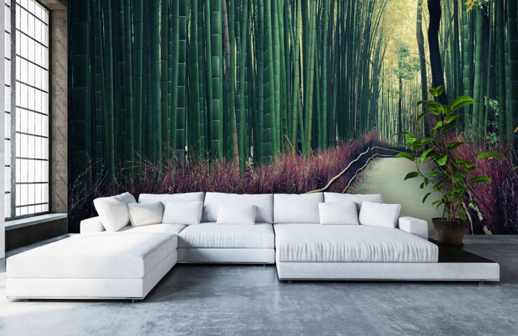 Bosque - Papel pintado con Bosque de bambú - Sala 5