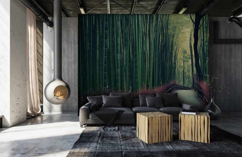 Bosque - Papel pintado con Bosque de bambú - Sala 6