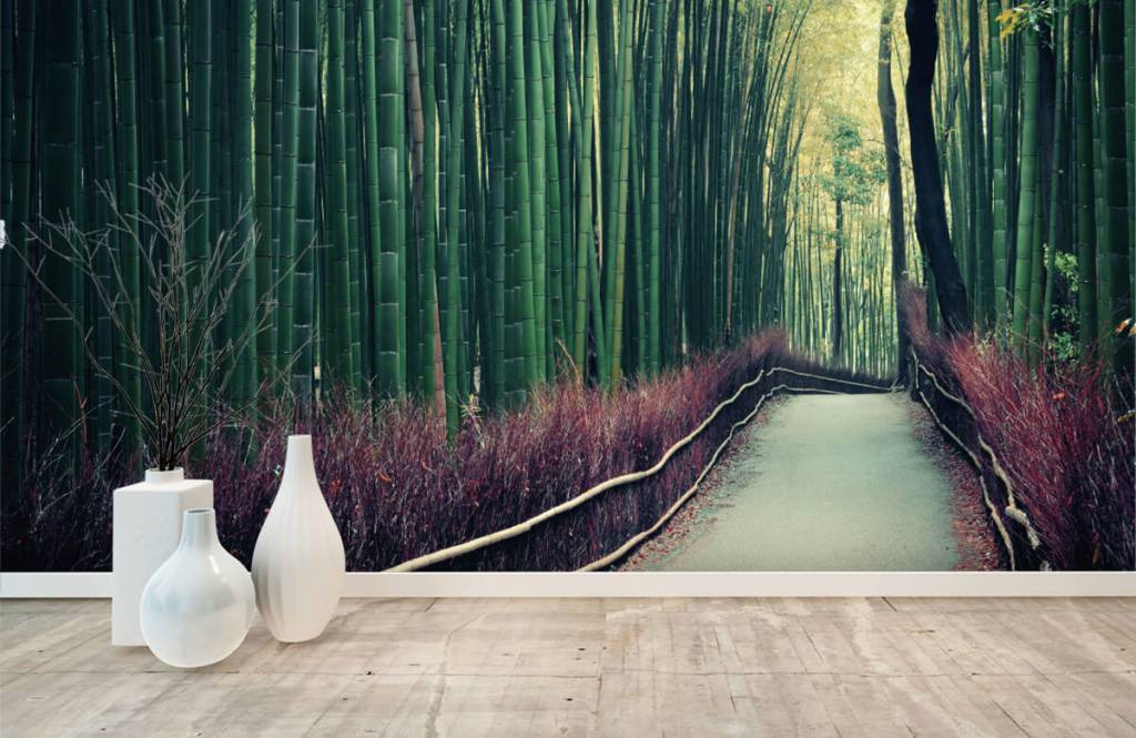 Bosque - Papel pintado con Bosque de bambú - Sala 8