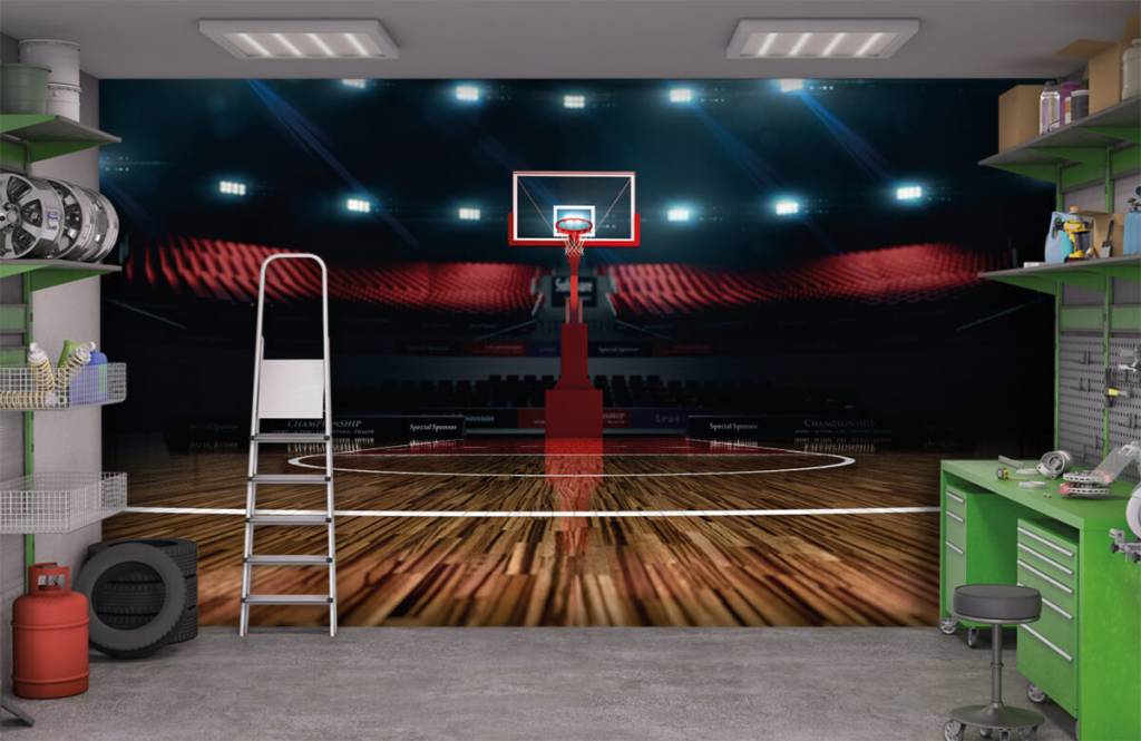Otros - Papel pintado con Estadio de baloncesto - Sala de ocio 1