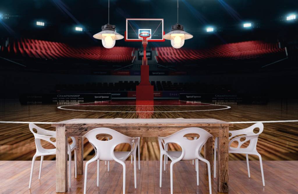 Otros - Papel pintado con Estadio de baloncesto - Sala de ocio 7