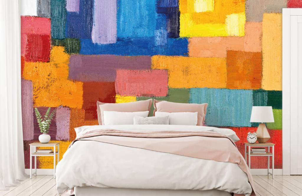 Abstracto - Papel pintado con Tesselación de colores - Salón 2