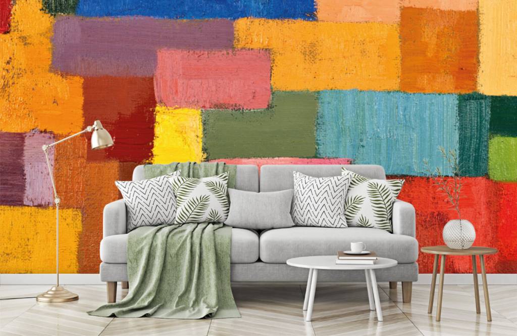 Abstracto - Papel pintado con Tesselación de colores - Salón 7