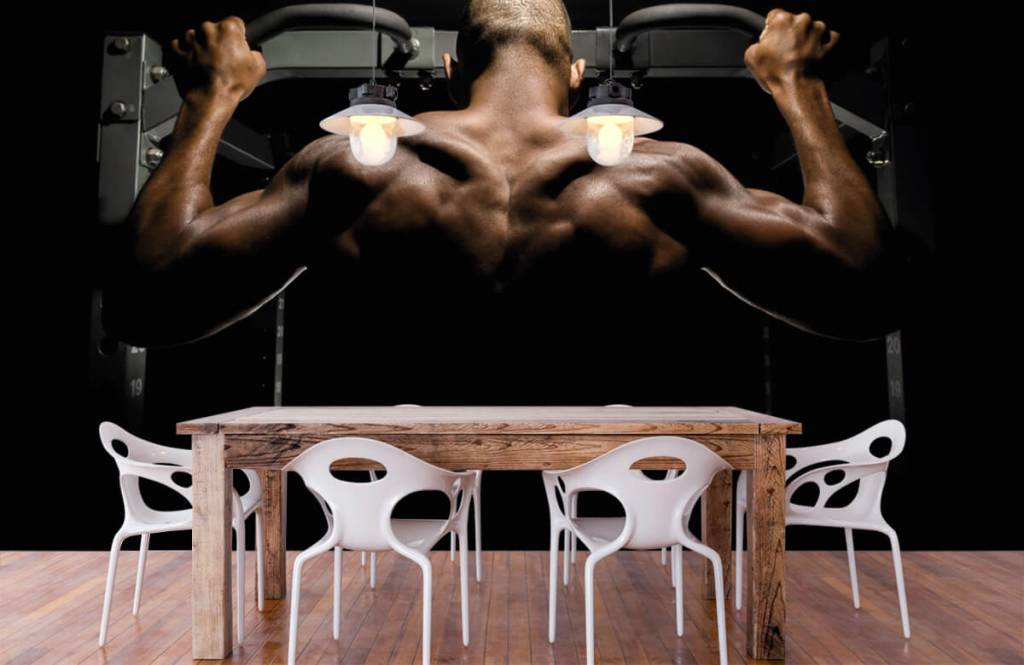 Fitness - Papel pintado con Hombre con la espalda musculada - Garage 2