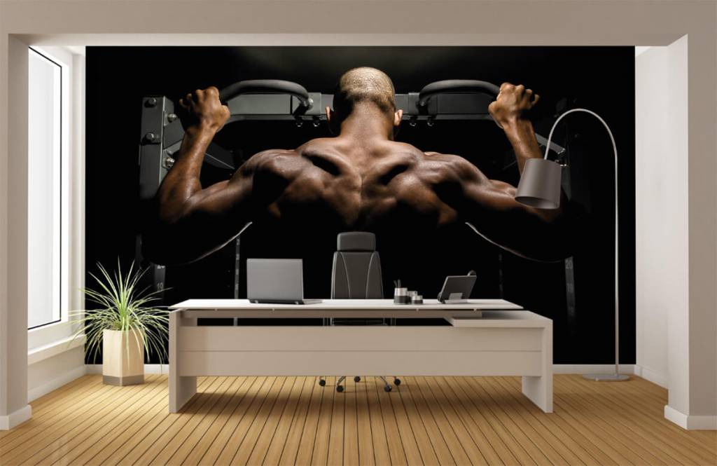 Fitness - Papel pintado con Hombre con la espalda musculada - Garage 4